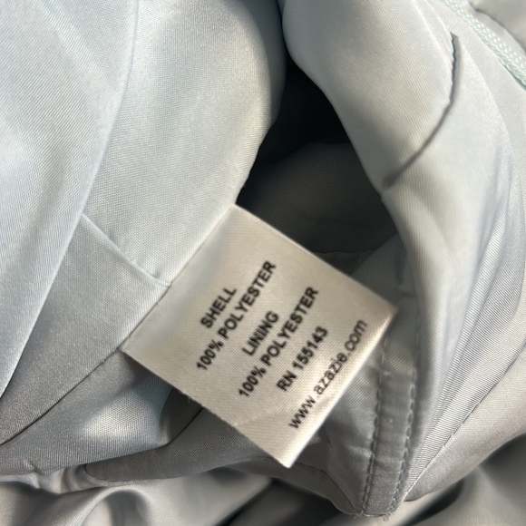 Azazie Light Blue Long BridesMade/Formal Dress Sz 8 - Picture 13 of 15